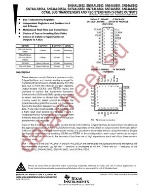 SN74ALS651ADWG4 datasheet  